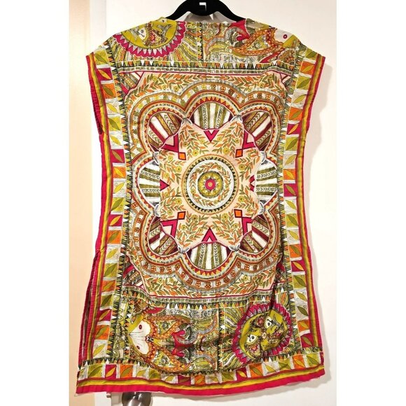 Tunic Women Medium Colorful 100% Cotton Made In India Sequin Slit Light - Picture 5 of 7